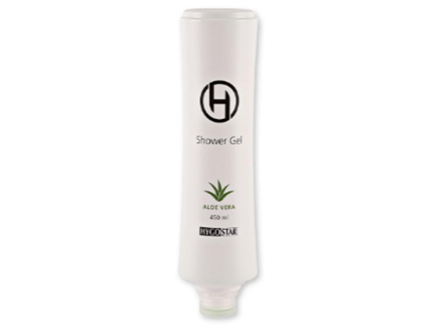 Gel douche Hygostar, flacon souple, 450 ml, blanc, parfum : Aloe Vera
