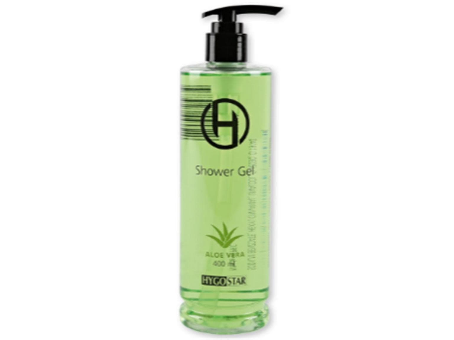 Gel douche pompe transparent 400 ml, transparent, parfum : Aloe Vera