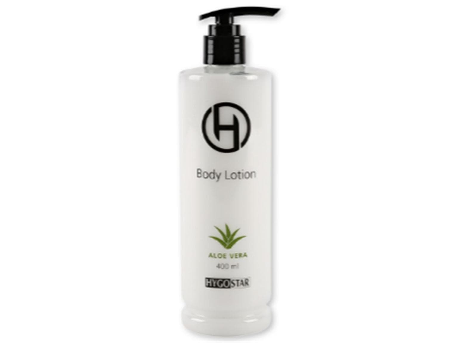 Lotion corporelle en flacon pompe, transparente 400 ml, transparente, parfum : Aloe Vera