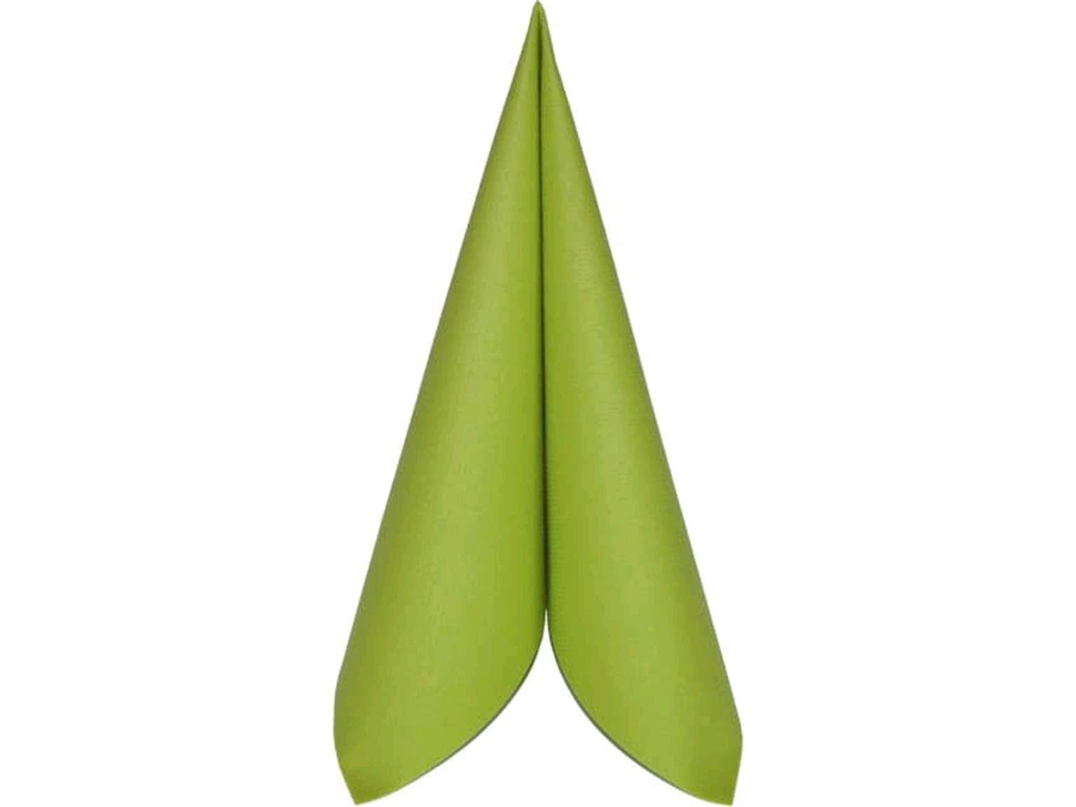 Serviettes Airlaid 60 g/m², 25 x 25 cm, pliées en 4, UNI, kiwi
