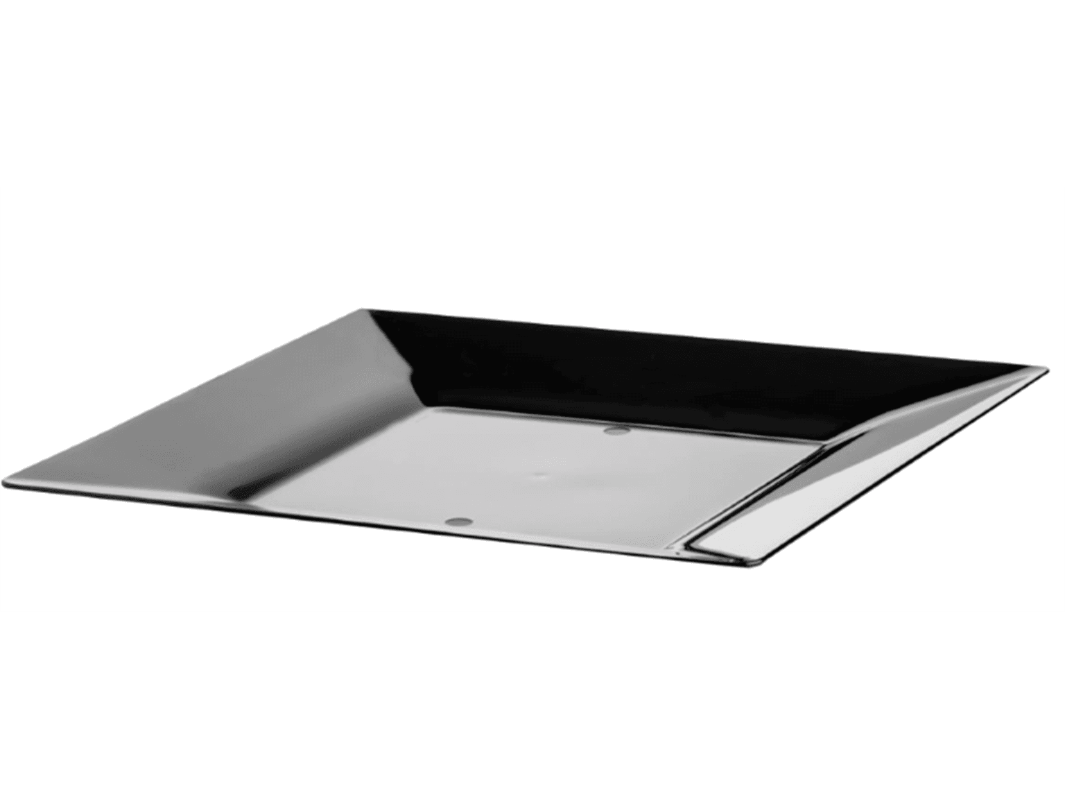 Piatto in plastica, quadrato 230 x 230 x 18 mm, nero