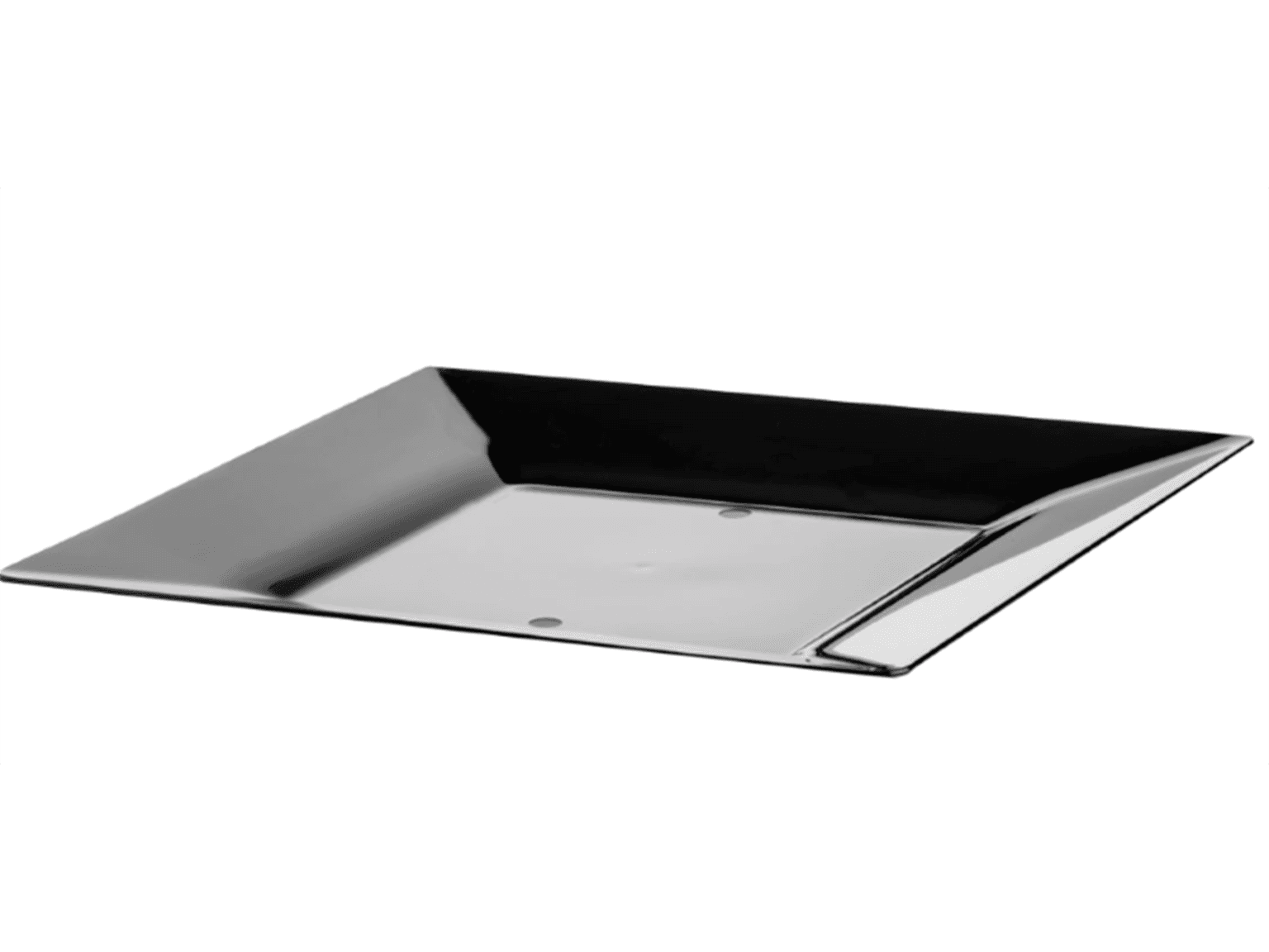 Piatto in plastica, quadrato 230 x 230 x 18 mm, nero