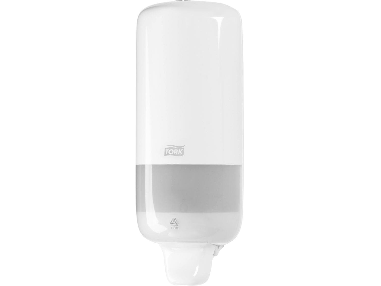 Distributeur de savon Tork Elevation S1, plastique blanc, H296 x L112 x P114 mm,