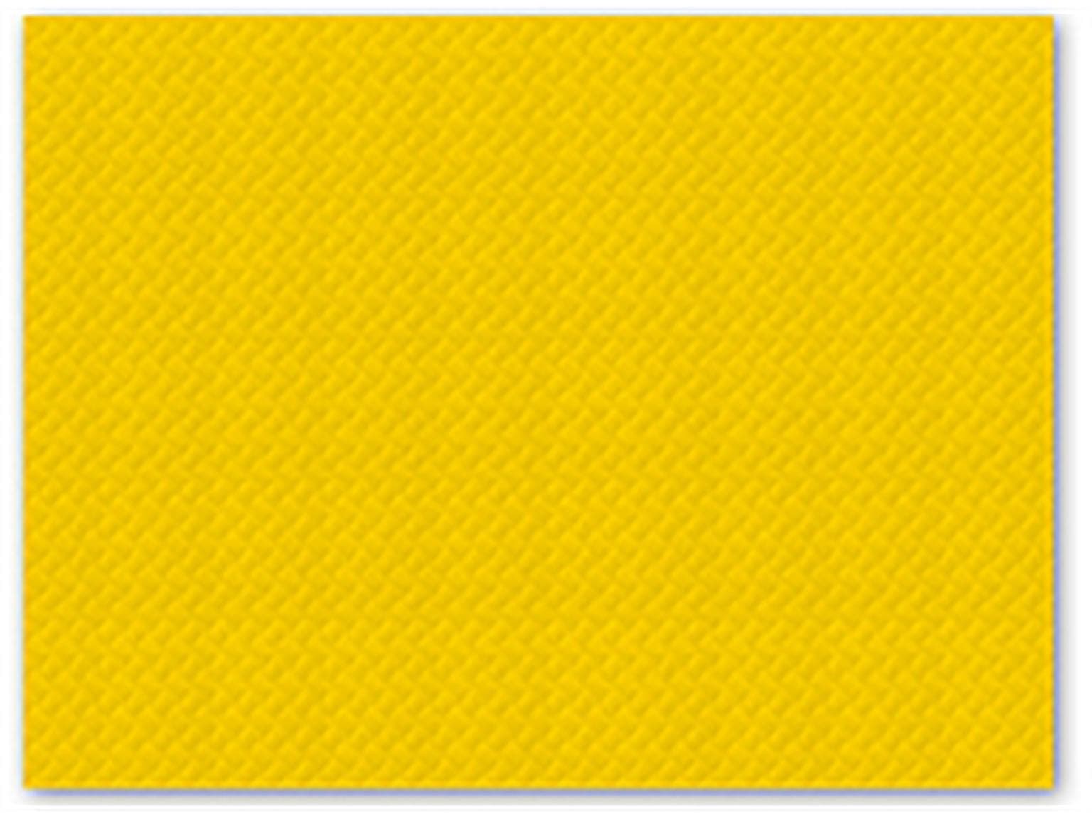 Tovaglietta americana 1 velo, 30 x 40 cm, giallo goffrato, bordo dritto