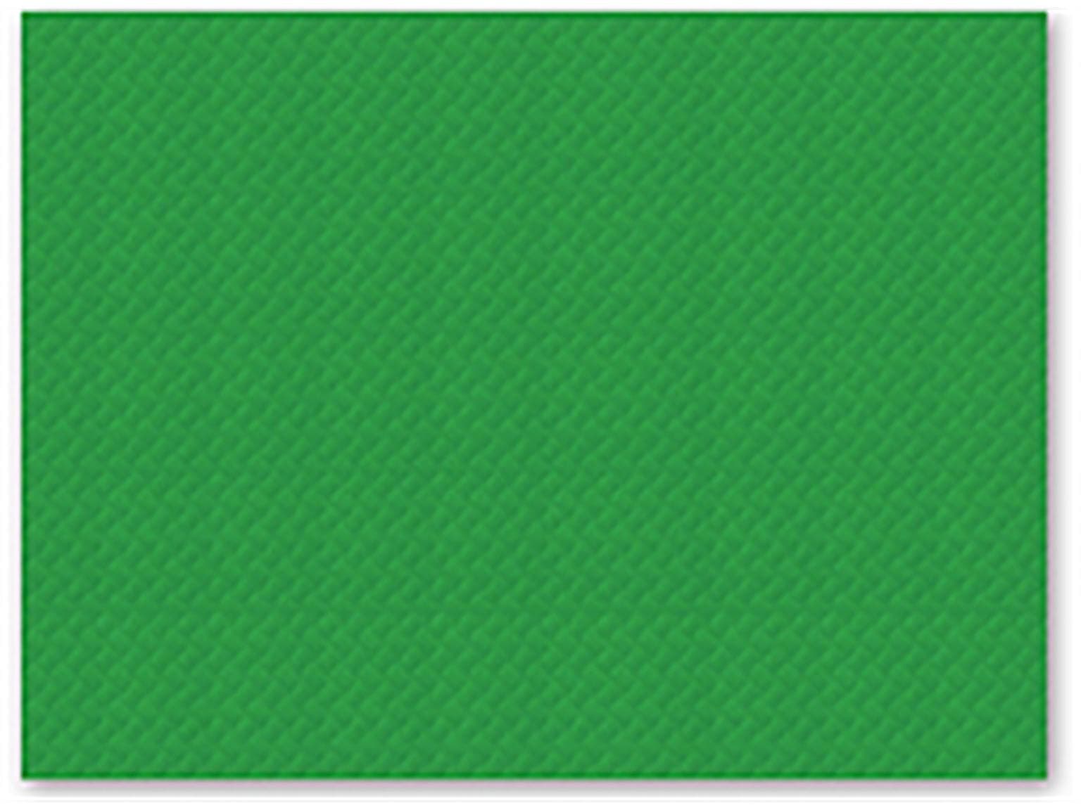 Tovaglietta americana 1 velo, 30 x 40 cm, verde goffrato, bordo dritto