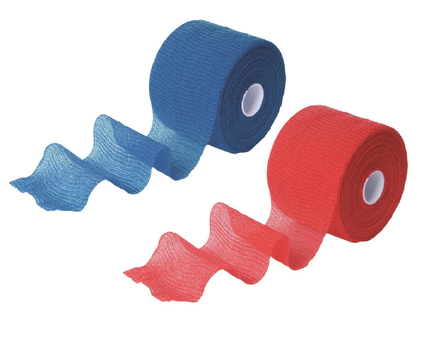 Haft Crepe, bende di fissaggio coesive ed elastiche blu, 10 cm x 20 m