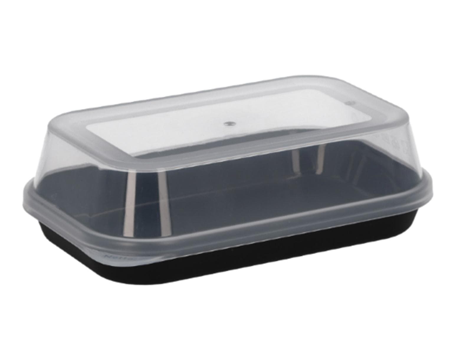 Scatola per sushi, misura S, 155 x 99 x 55 mm, nera, in plastica