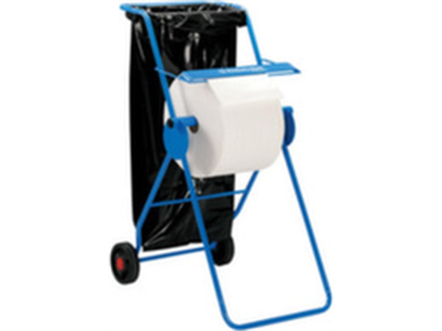Support mobile au sol Wypall pour grands rouleaux avec sac poubelle