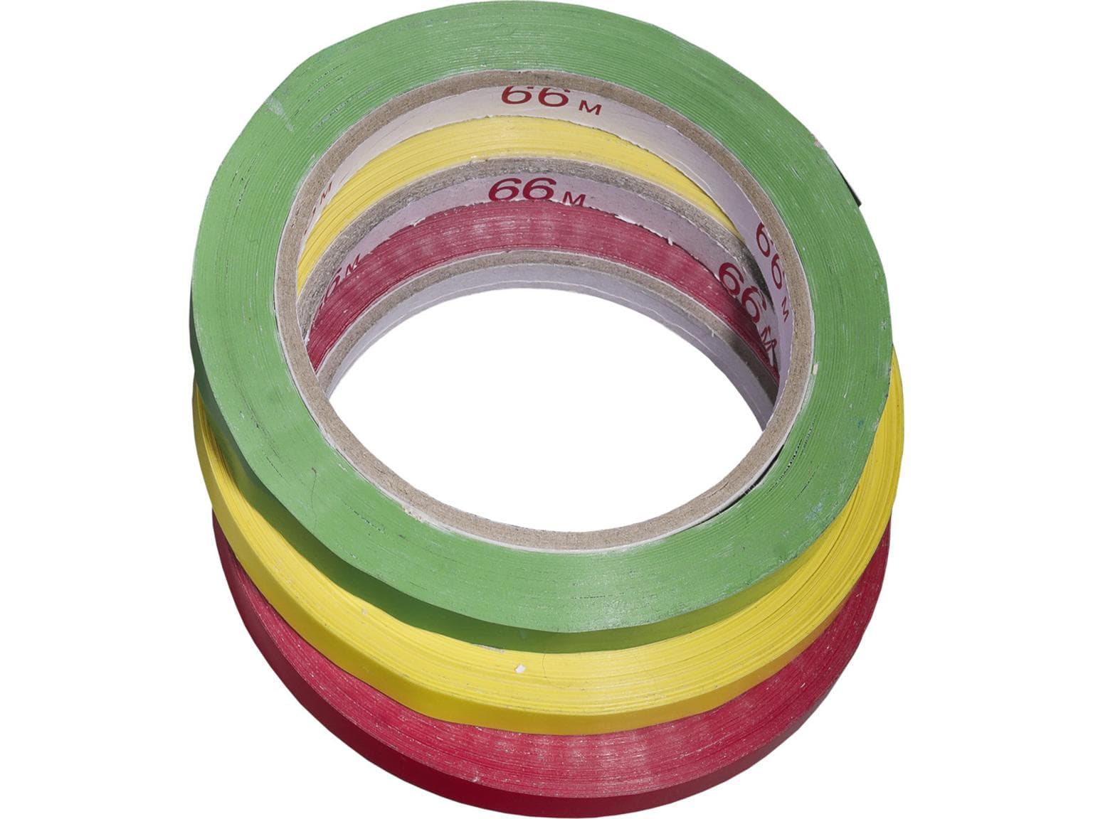 Nastri adesivi PVC-866, 9 mm x 66 m rosso, scatola da 8,4 kg