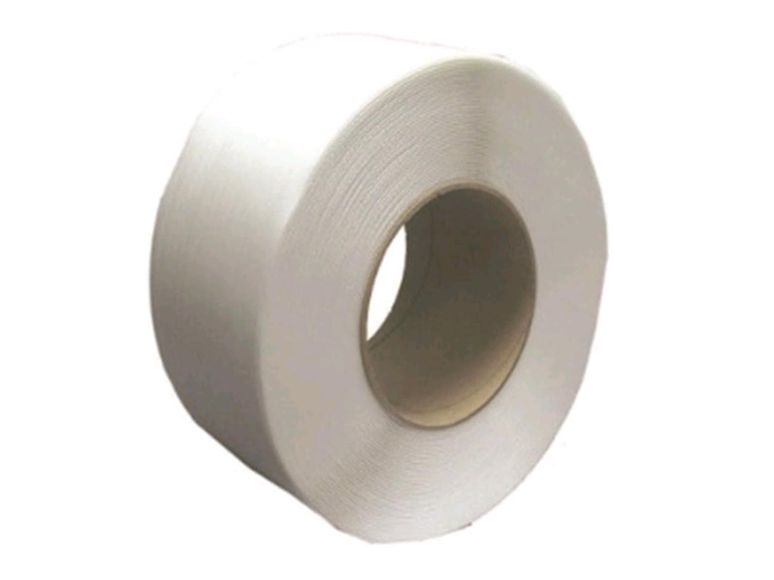 Nastro di reggiatura PP 2.500 metri lineari, bianco, 12 x 0,63 mm, anima ø 280 mm interno
