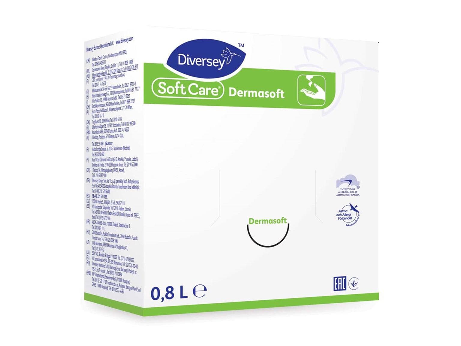 Crème de soin TASKI Soft Care Dermasoft H9, 6 flacons de 800 ml