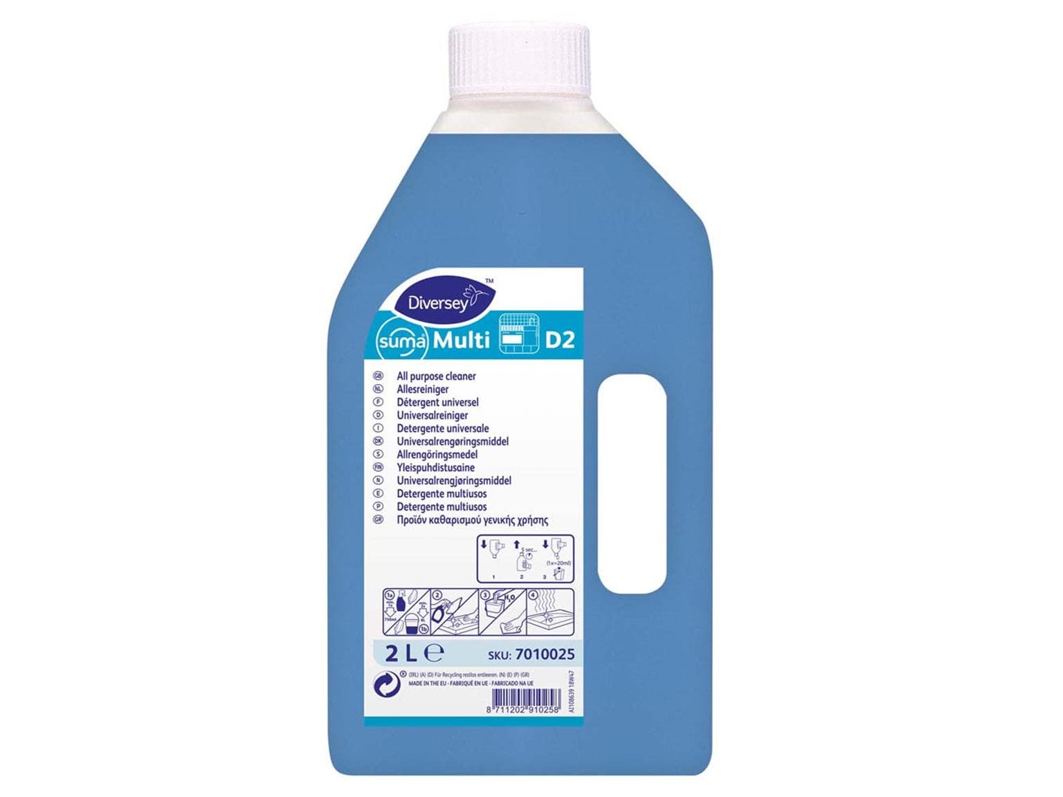 Detergente universale Suma Multi D2, 6 flaconi da 2L