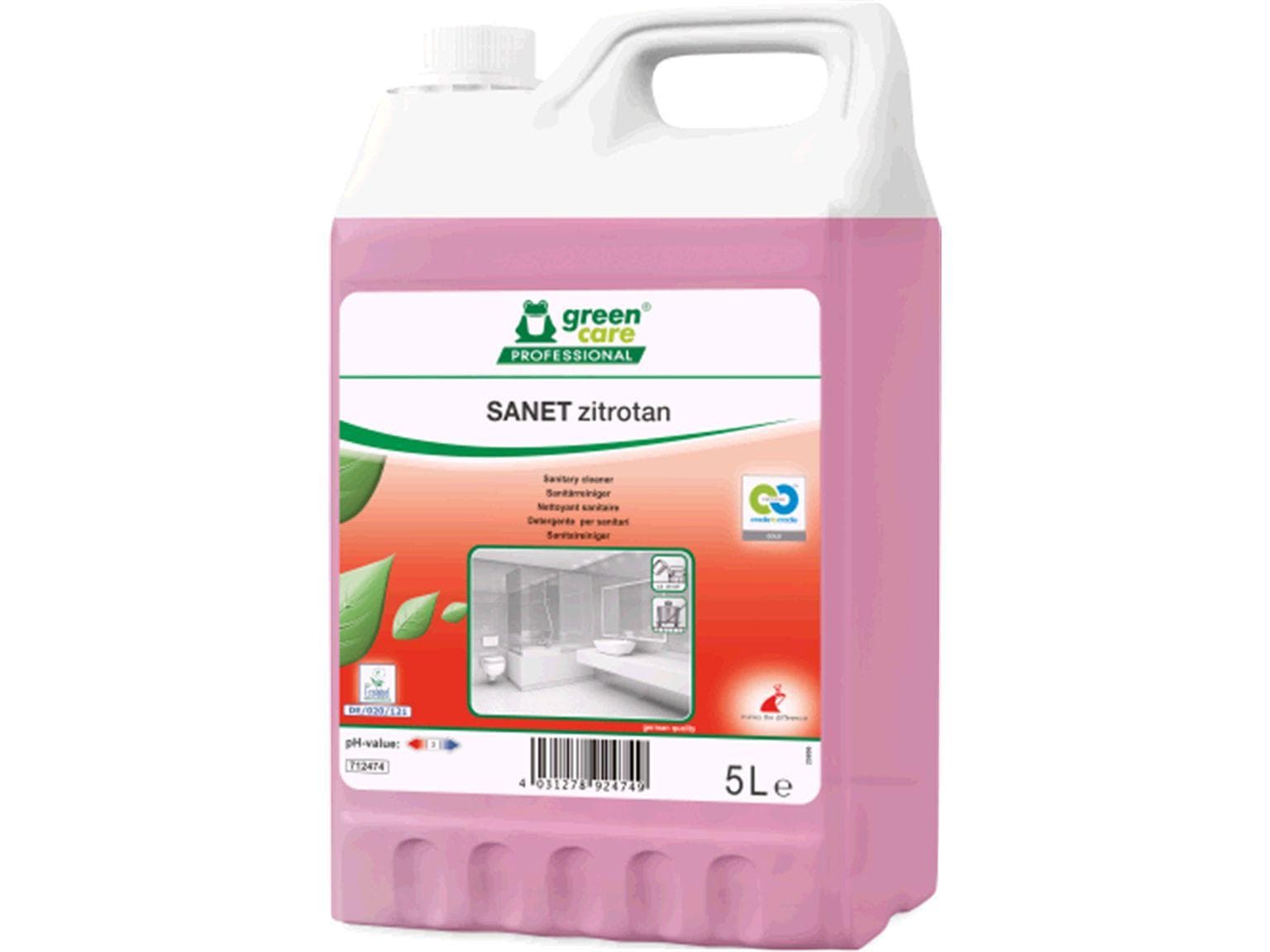 SANET zitrotan, nettoyant d'entretien sanitaire acide, efficace par le