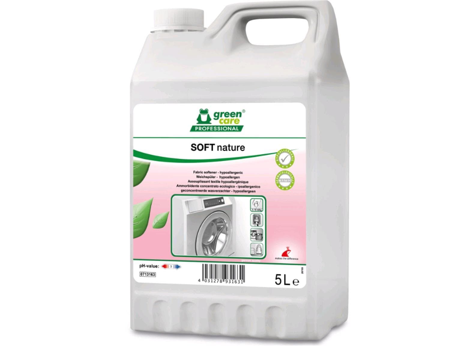 Wäscheweichspüler SOFT natura, 5 Liter, Hypoallergener, ökologischer Weichspüler
