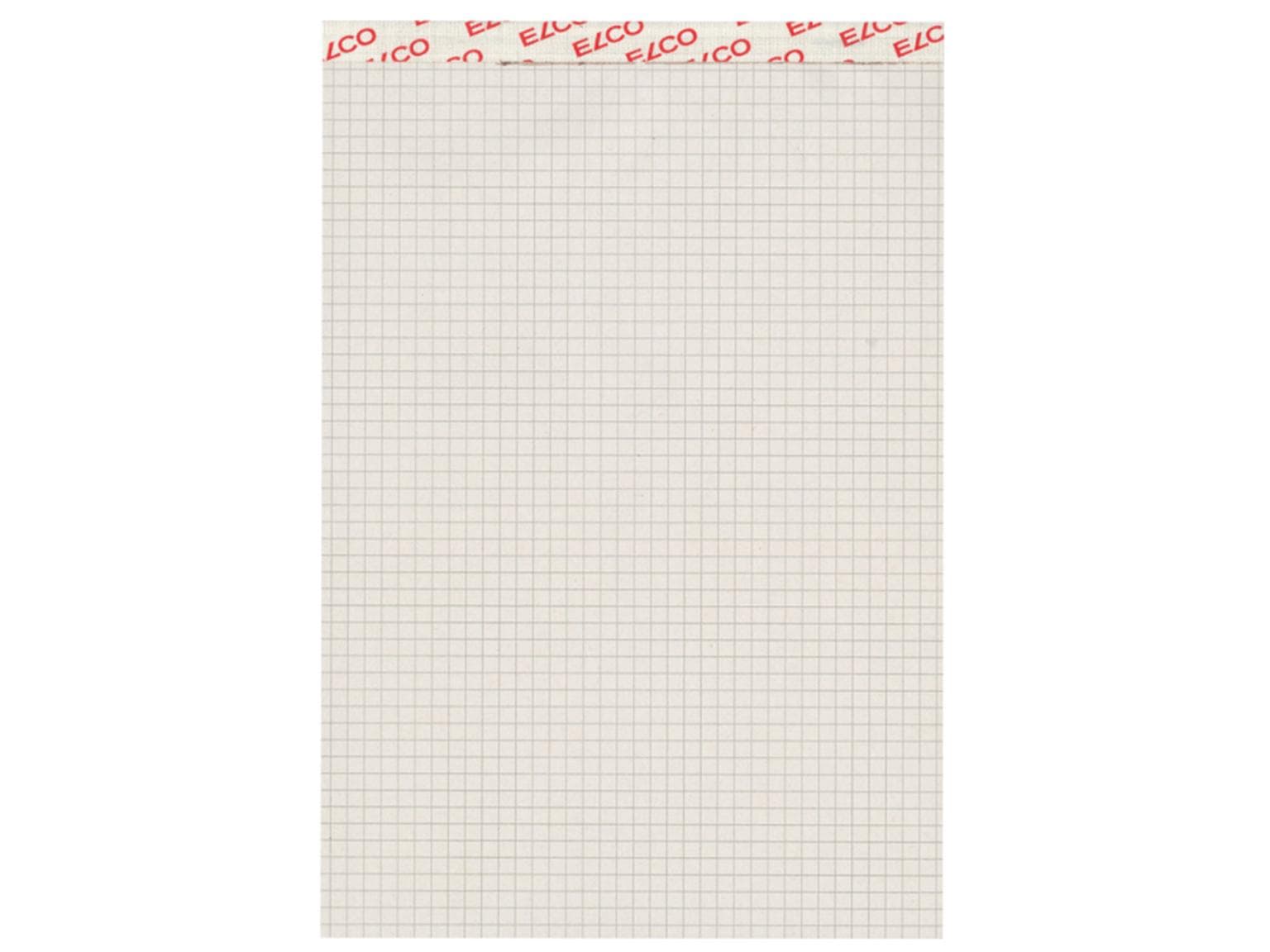 Blocco note A5 riciclato 65 gm2, quadretti 4 mm, perforato, ELCO