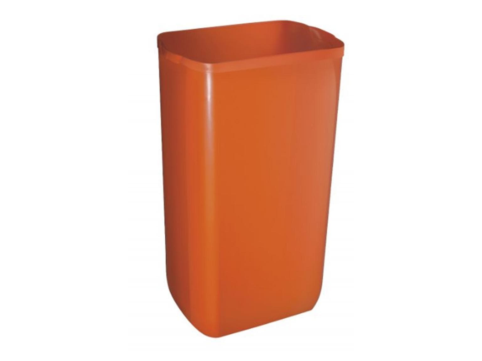 Pattumiera in plastica arancione 23 Lt 330 x 220 x 490 mm, modello da pavimento,