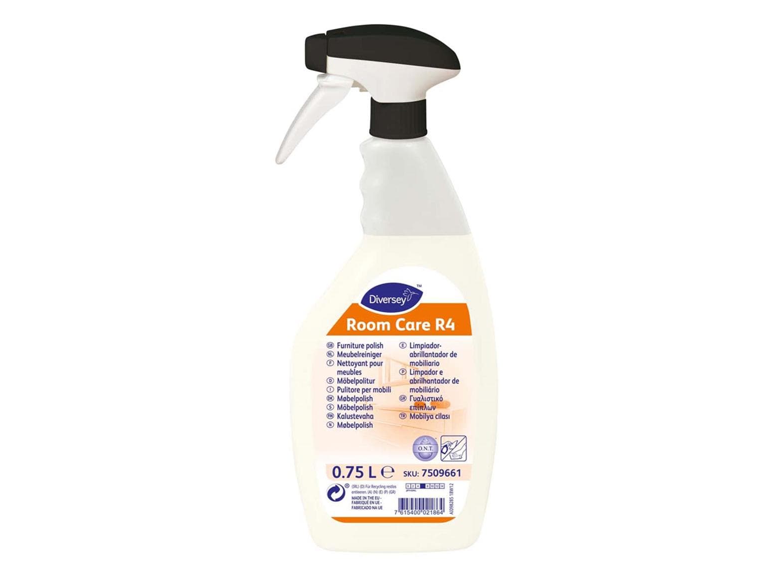 Prodotto per la cura del legno TASKI RoomCare R4, 6 flaconi spray da 750 ml