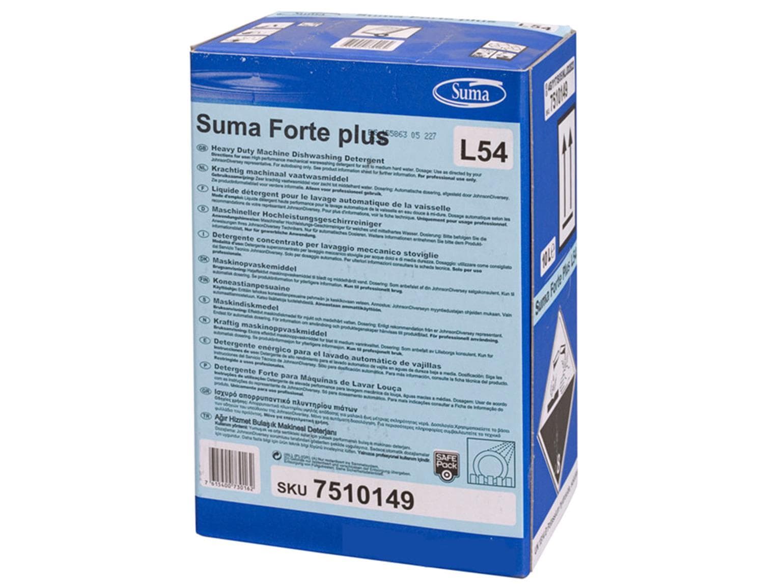 Detergente per lavastoviglie SUMA Forte-plus L54, 10L Safepack