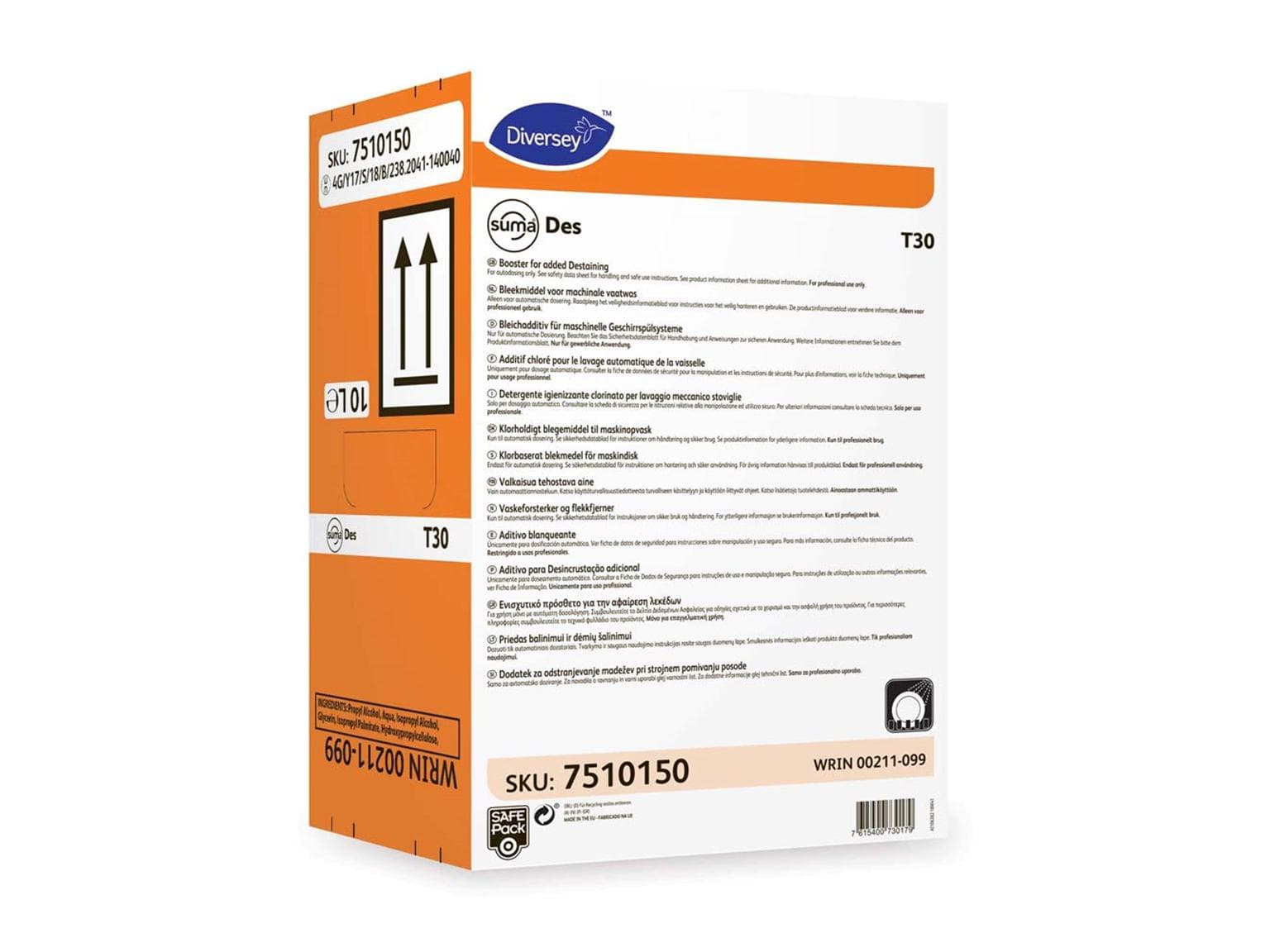 Additivo igienizzante e sbiancante SUMA Des T30, 10L Safepack