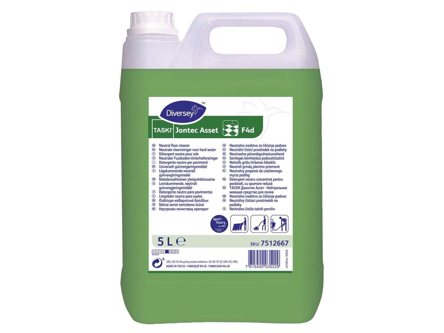 Detergente per la manutenzione dei pavimenti TASKI Jontec Asset, 2 taniche da 5 l