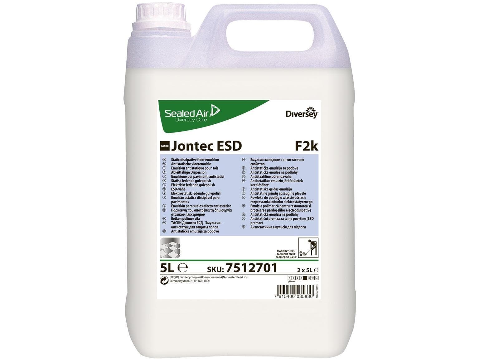 Dispersione TASKI Jontec ESD F2k, 2 taniche da 5 l
