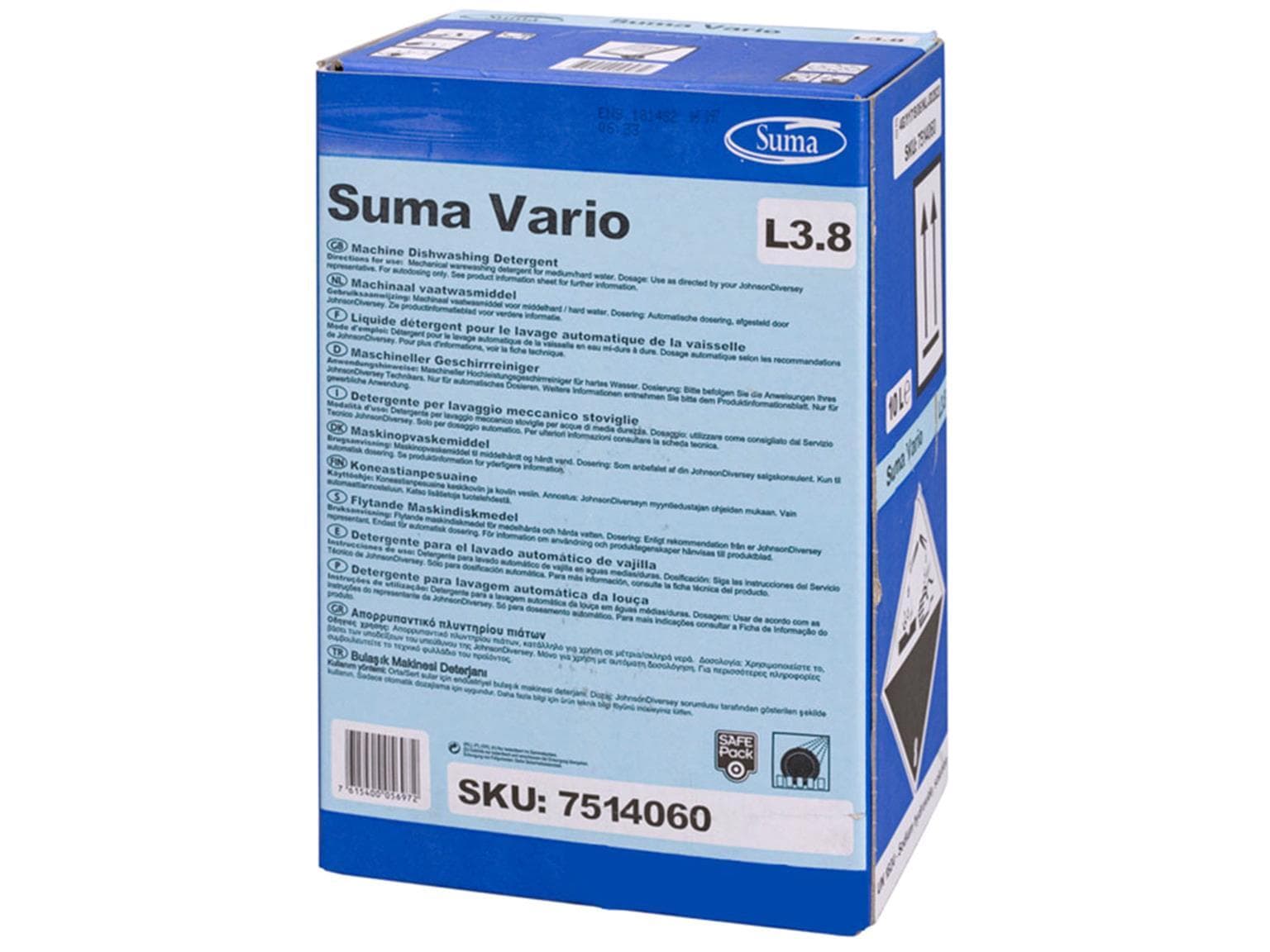 Detergente liquido SUMA Vario L3.8, 10L Safepack (Bag in Box)