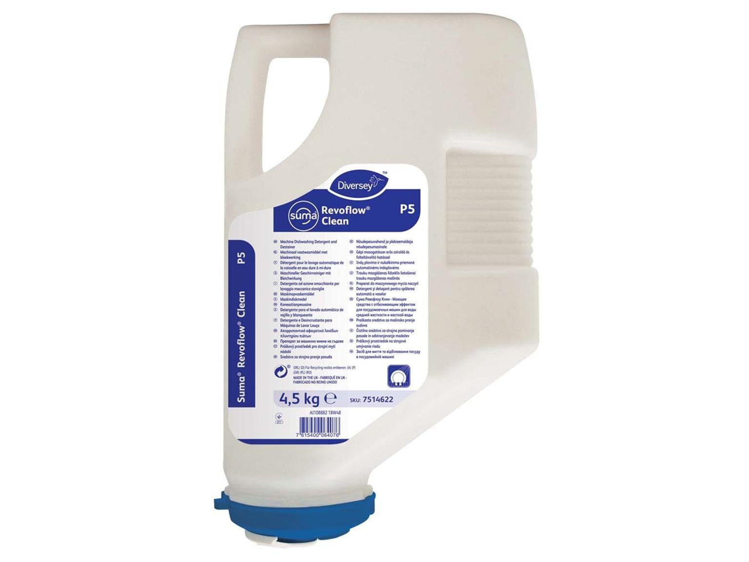 Detersivo per piatti SUMA Revoflow Clean 5P, 3 cartucce da 4,5 kg