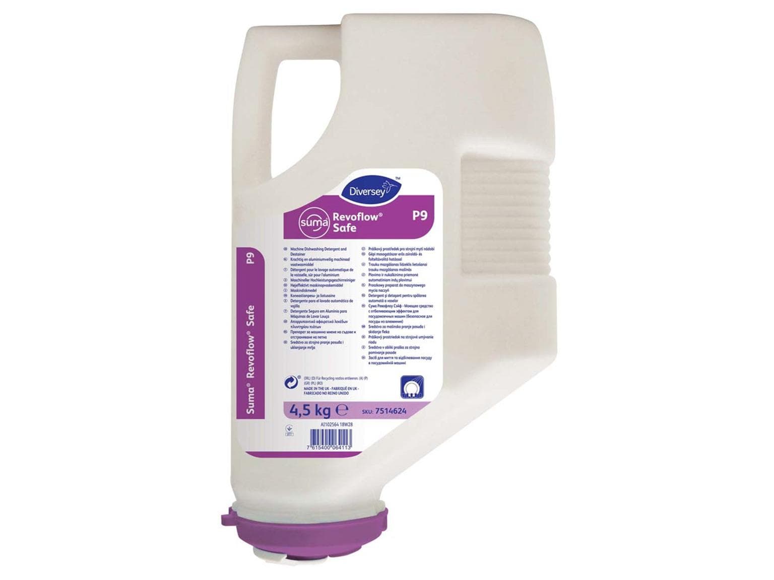 Detersivo per piatti SUMA Revoflow Safe P9, 3 cartucce da 4,5 kg