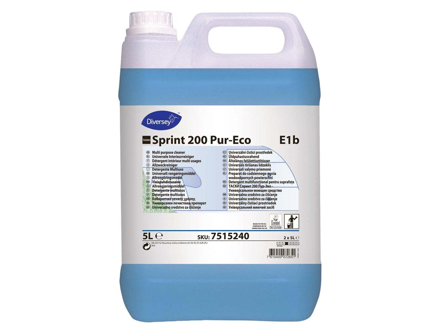 Detergente per superfici TASKI Sprint 200 Pur-Eco E1b, 2 taniche da 5 l