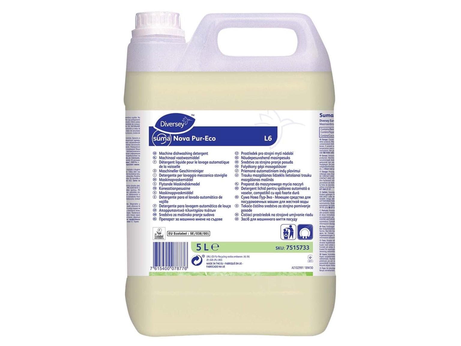 Detersivo per piatti TASKI Nova Pur-Eco L6, 2 taniche da 5 l