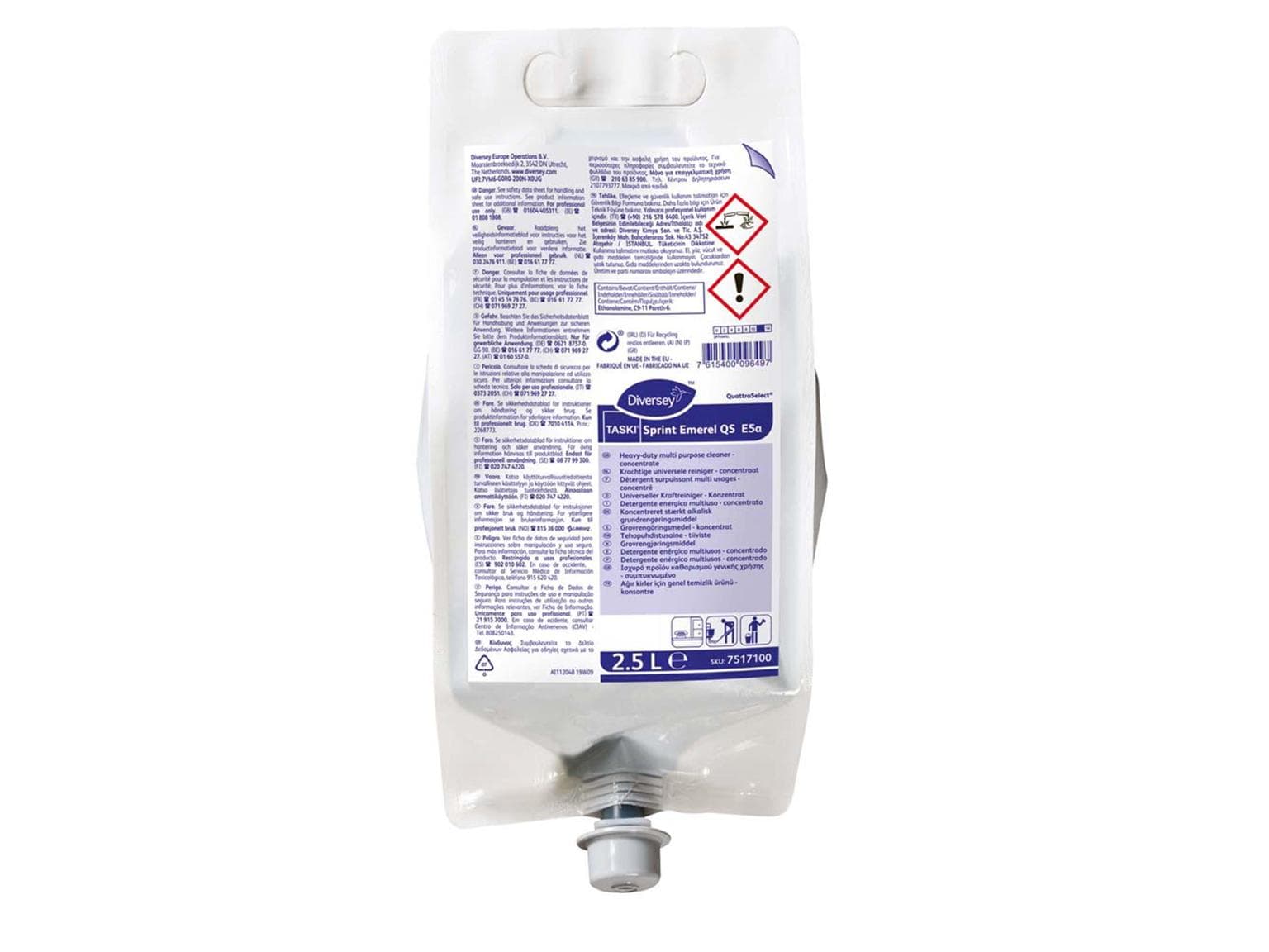Nettoyant de surface haute performance TASKI Sprint Emerel QS E5a, 2 x 2,5 L