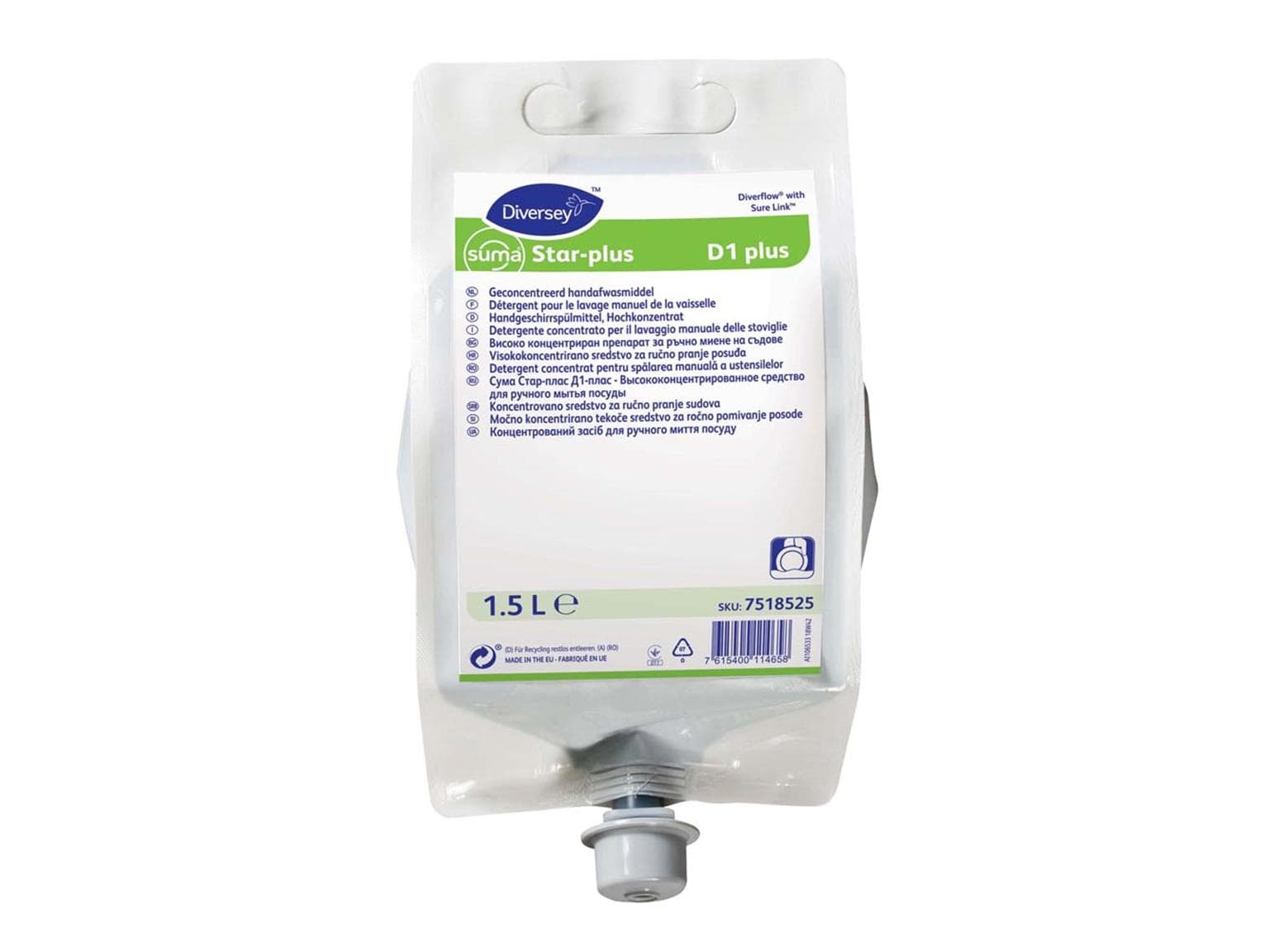 Détergent vaisselle SUMA Star plus D1-plus, 4 sachets de 1,5 L