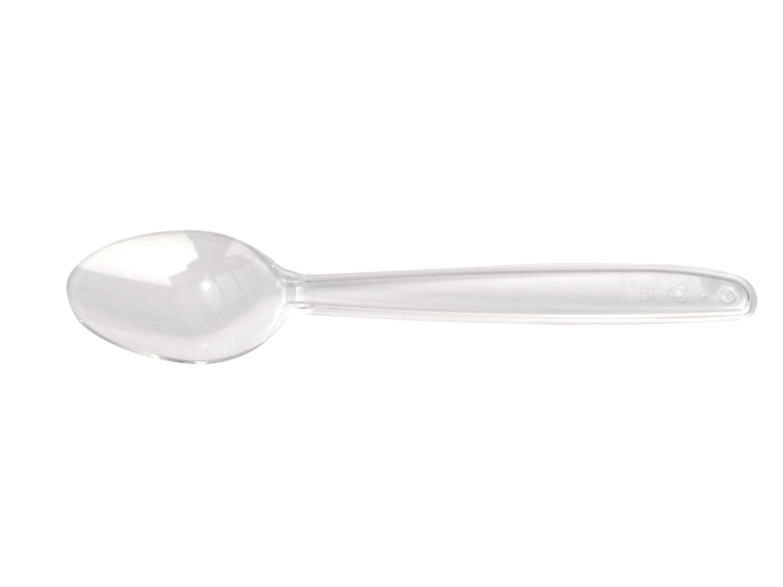 Cucchiaino da caffè 13 cm, trasparente in plastica (PS)