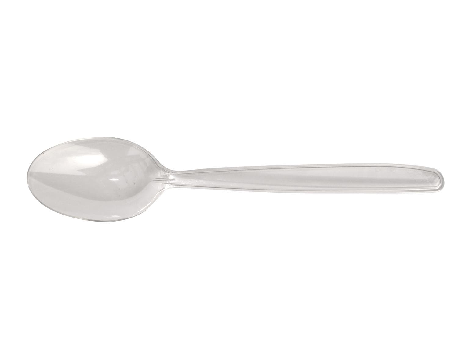 Cucchiaio da minestra 18,5 cm, trasparente in plastica (PS)
