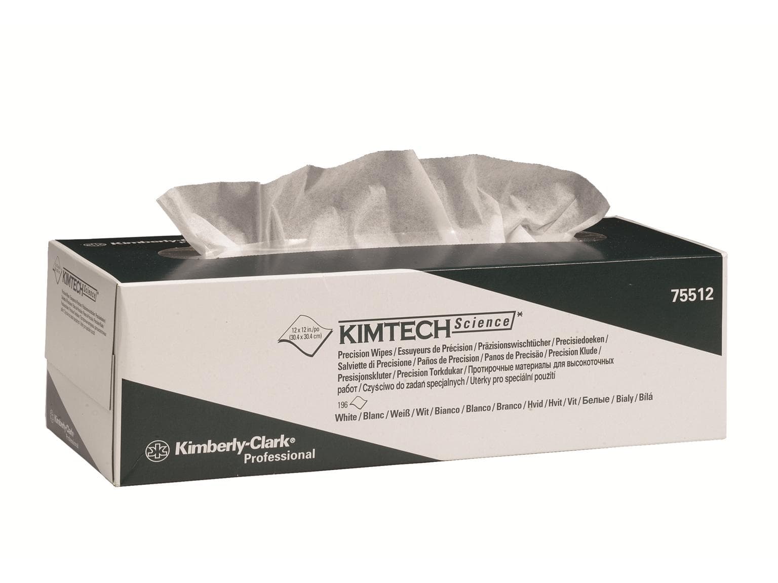 Chiffon de précision Kimtech Science 1 pli 11 x 21 cm, blanc, boîte cubique