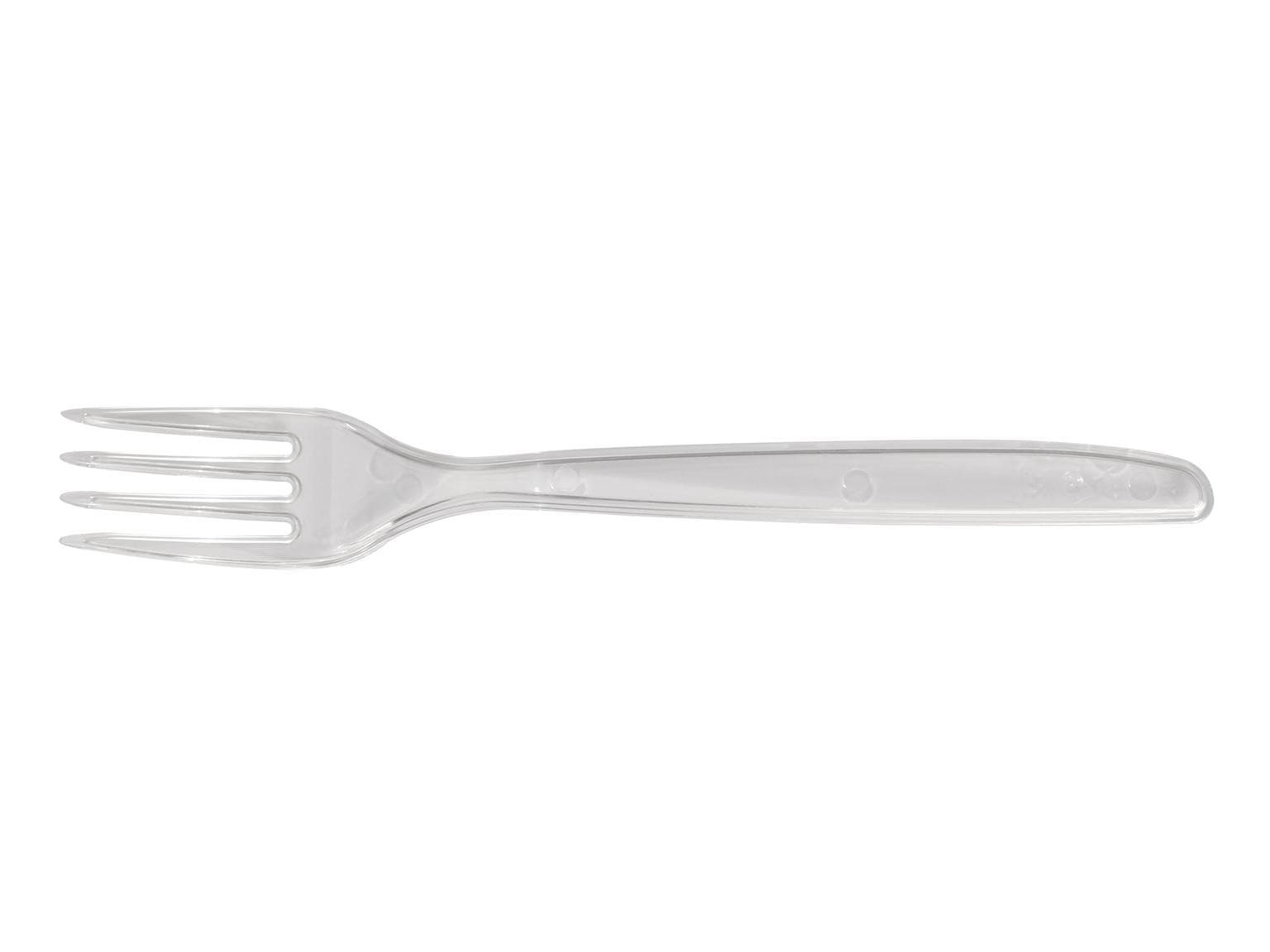 Forchetta 18,5 cm, trasparente in plastica (PS)