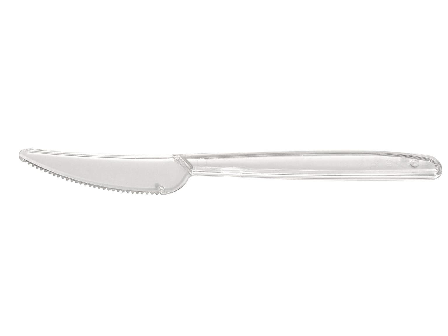 Coltello 18,5 cm, trasparente in plastica (PS)