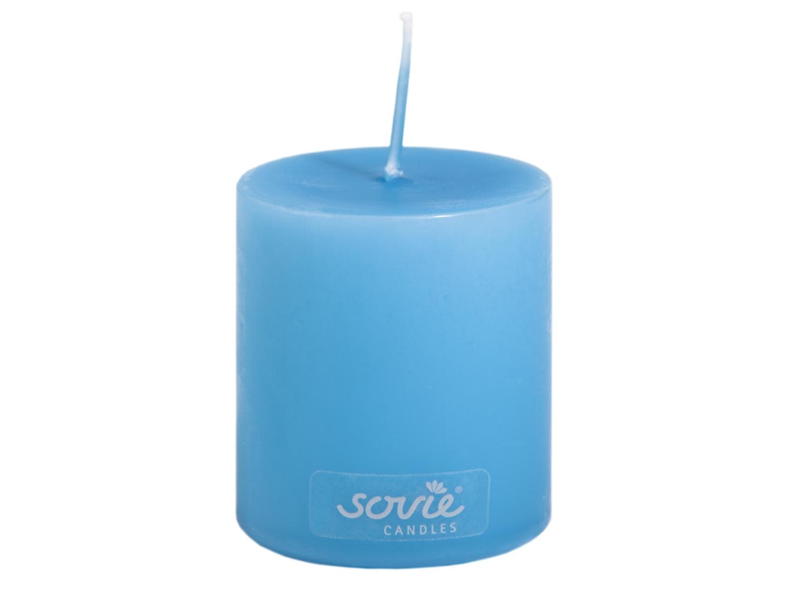 Candele a colonna, Ø 50 mm x 60 mm, blu acqua