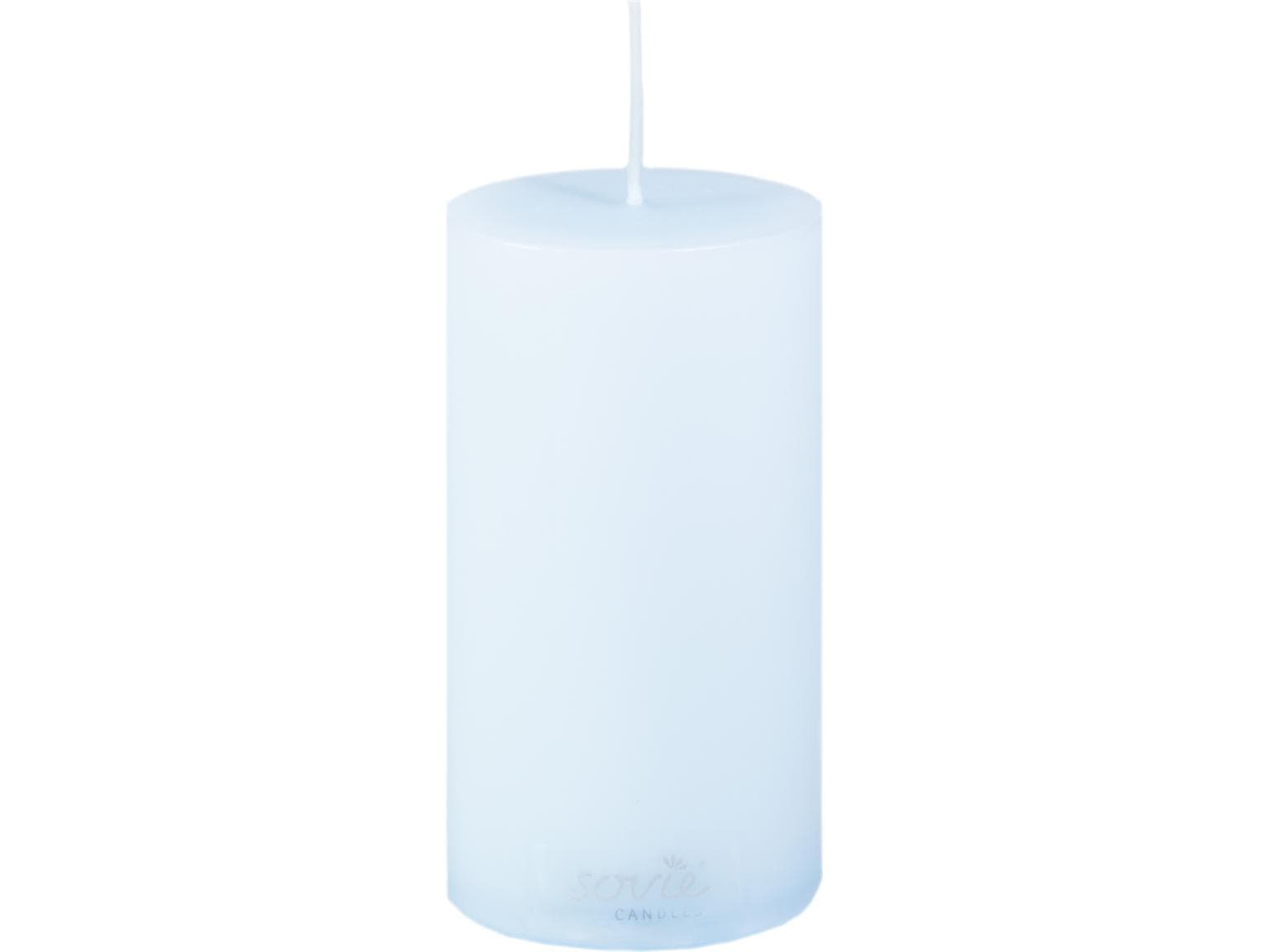 Candele a colonna, Ø 50 mm x 100 mm, azzurro