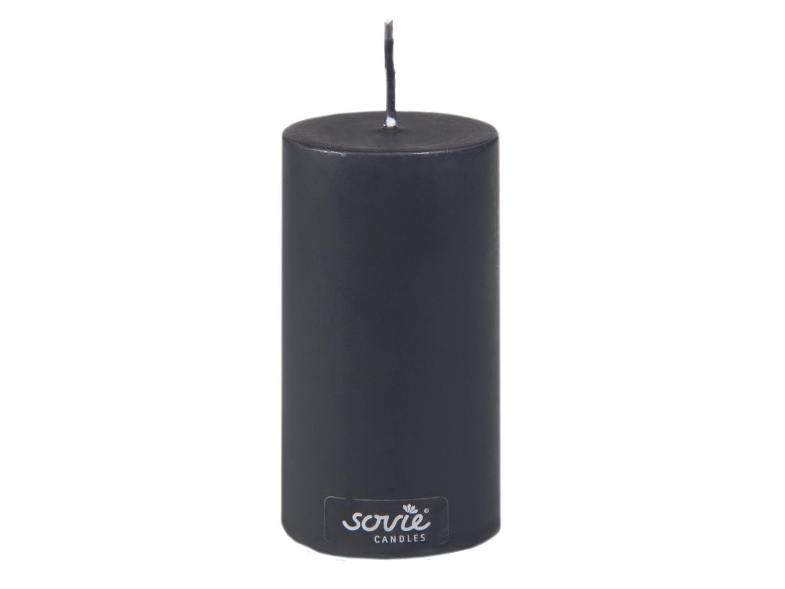 Candele a colonna, Ø 50 mm x 100 mm, nere