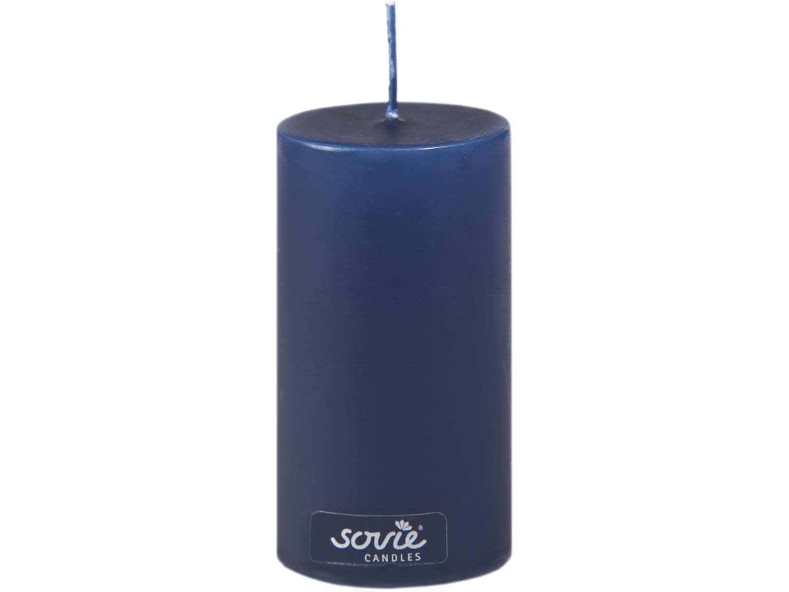 Candele a colonna, Ø 50 mm x 100 mm, blu scuro