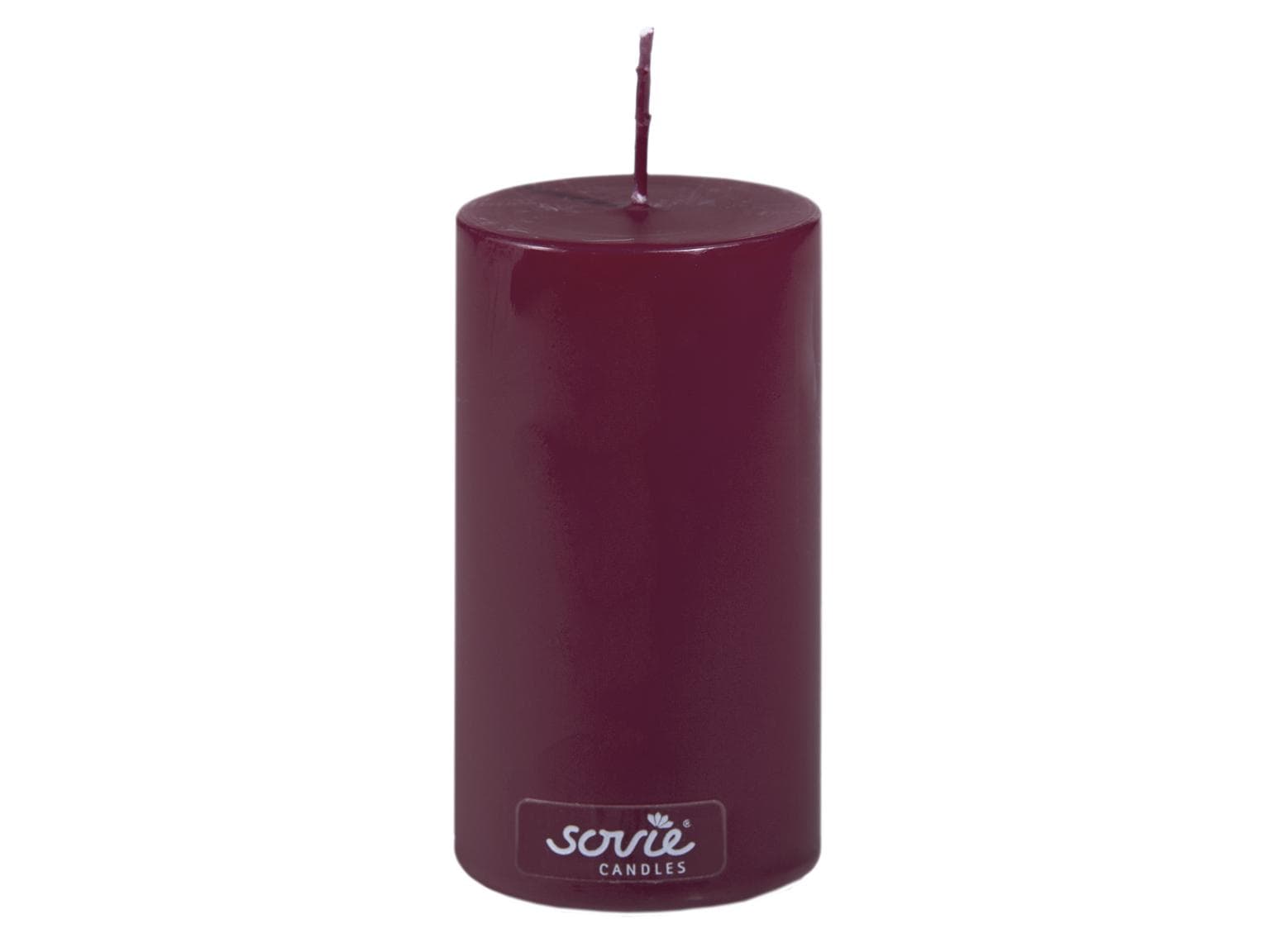 Candele a colonna, Ø 50 mm x 100 mm, bordeaux