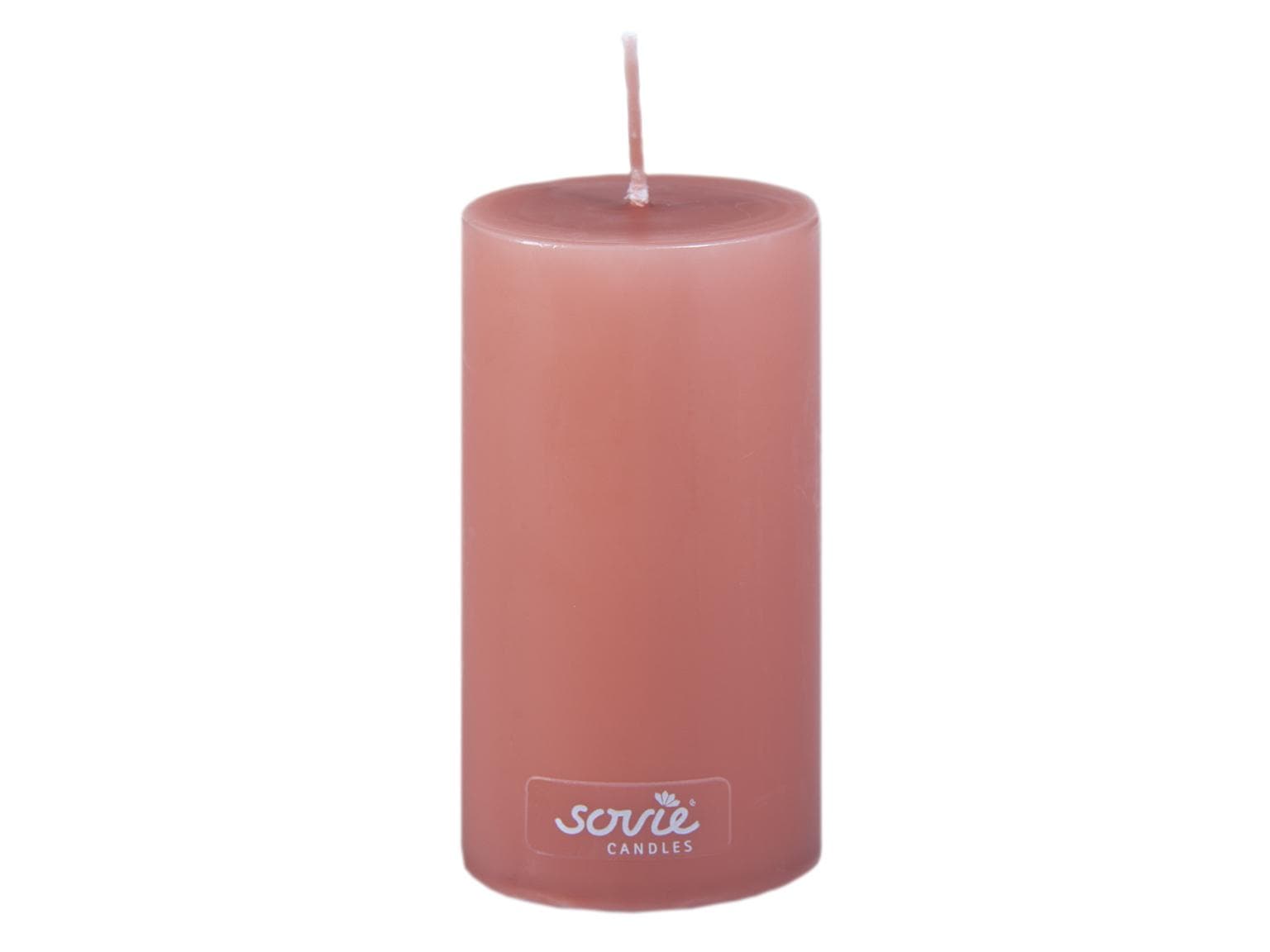 Candele a colonna, Ø 50 mm x 100 mm, rosso rame