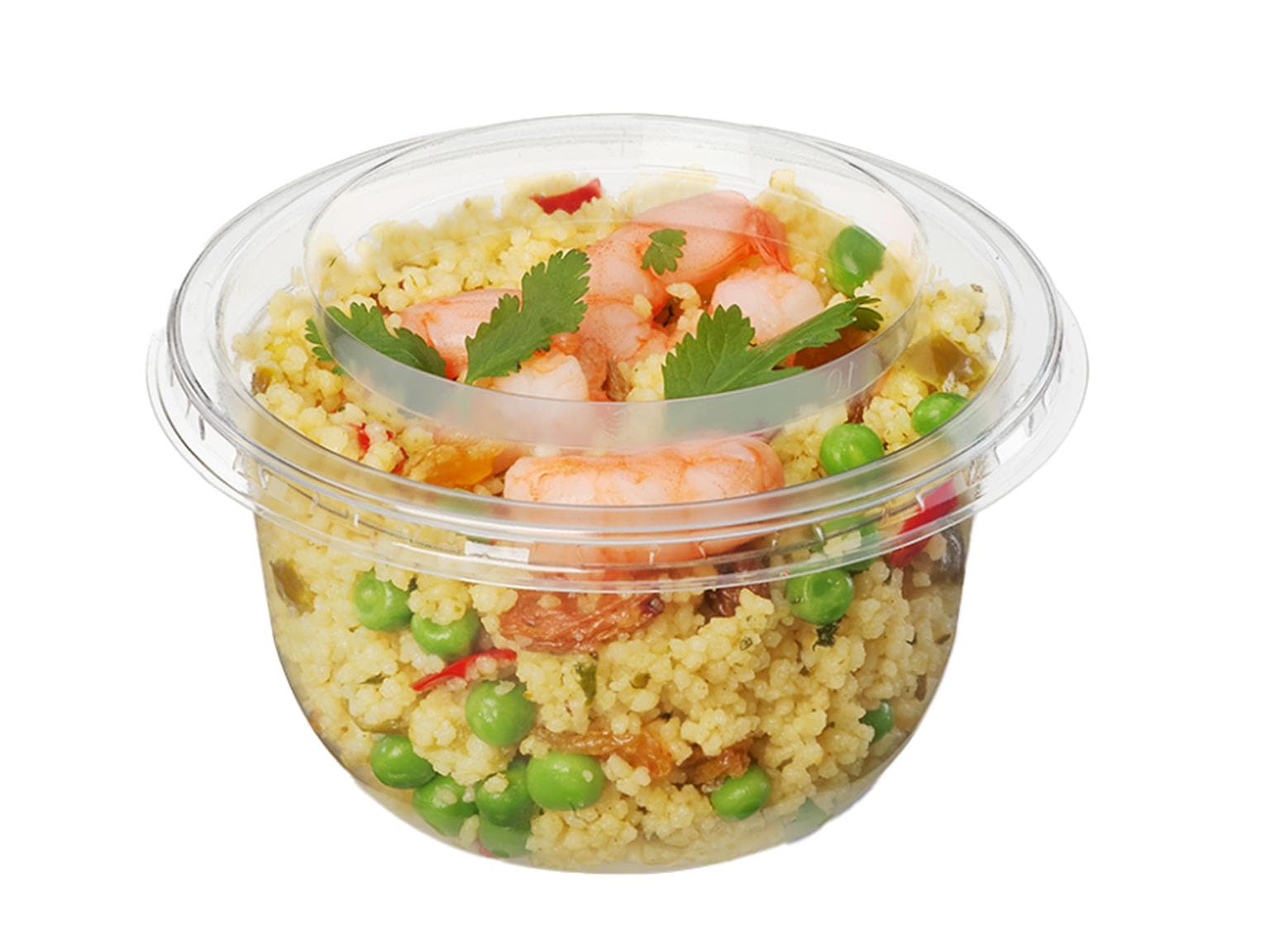 Contenitore per vaschetta Deli da 80 ml, ø 95 mm, altezza 22 mm, in PET/rPET trasparente.