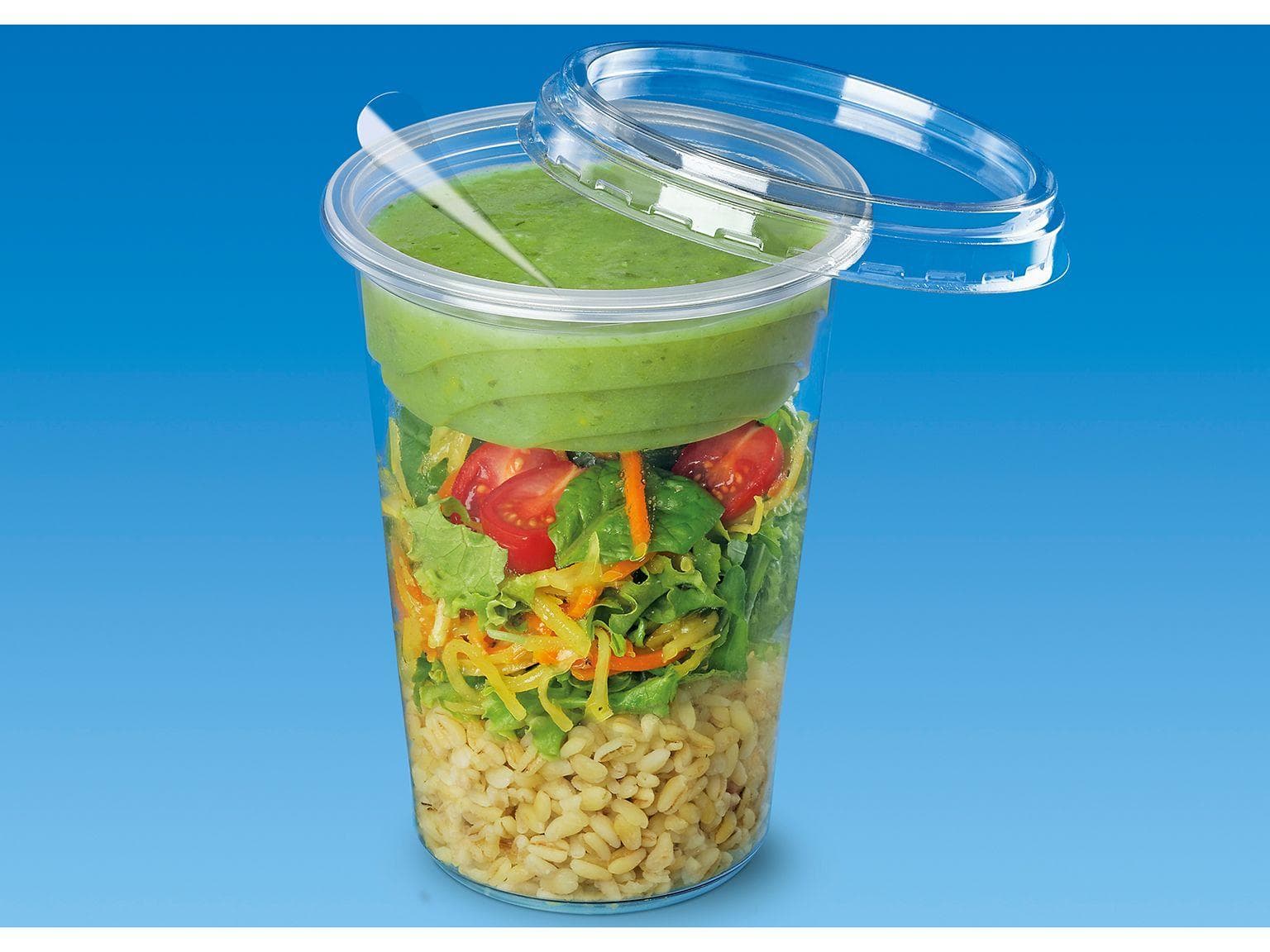 Tazza da gastronomia rotonda, 350 ml, ø 117 mm, altezza 57 mm, in PET/rPET trasparente