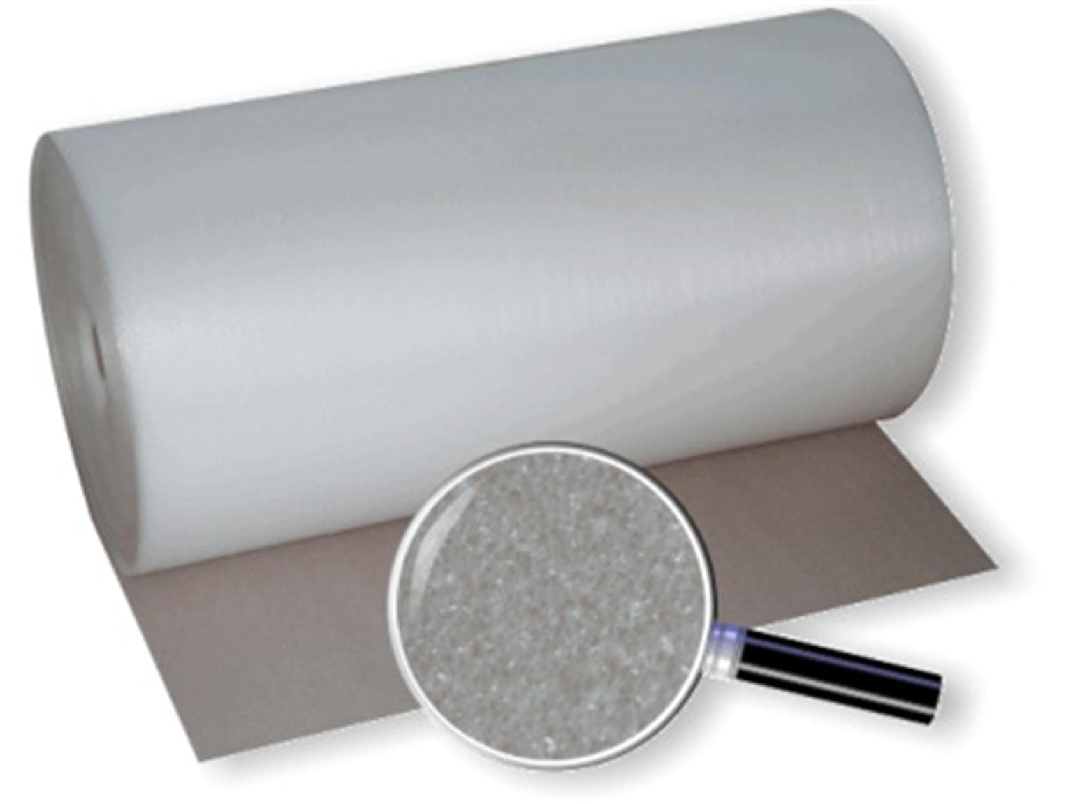 Feuille de mousse PE 2 mm, 150 cm x 250 m, densité environ 20 kg/m3