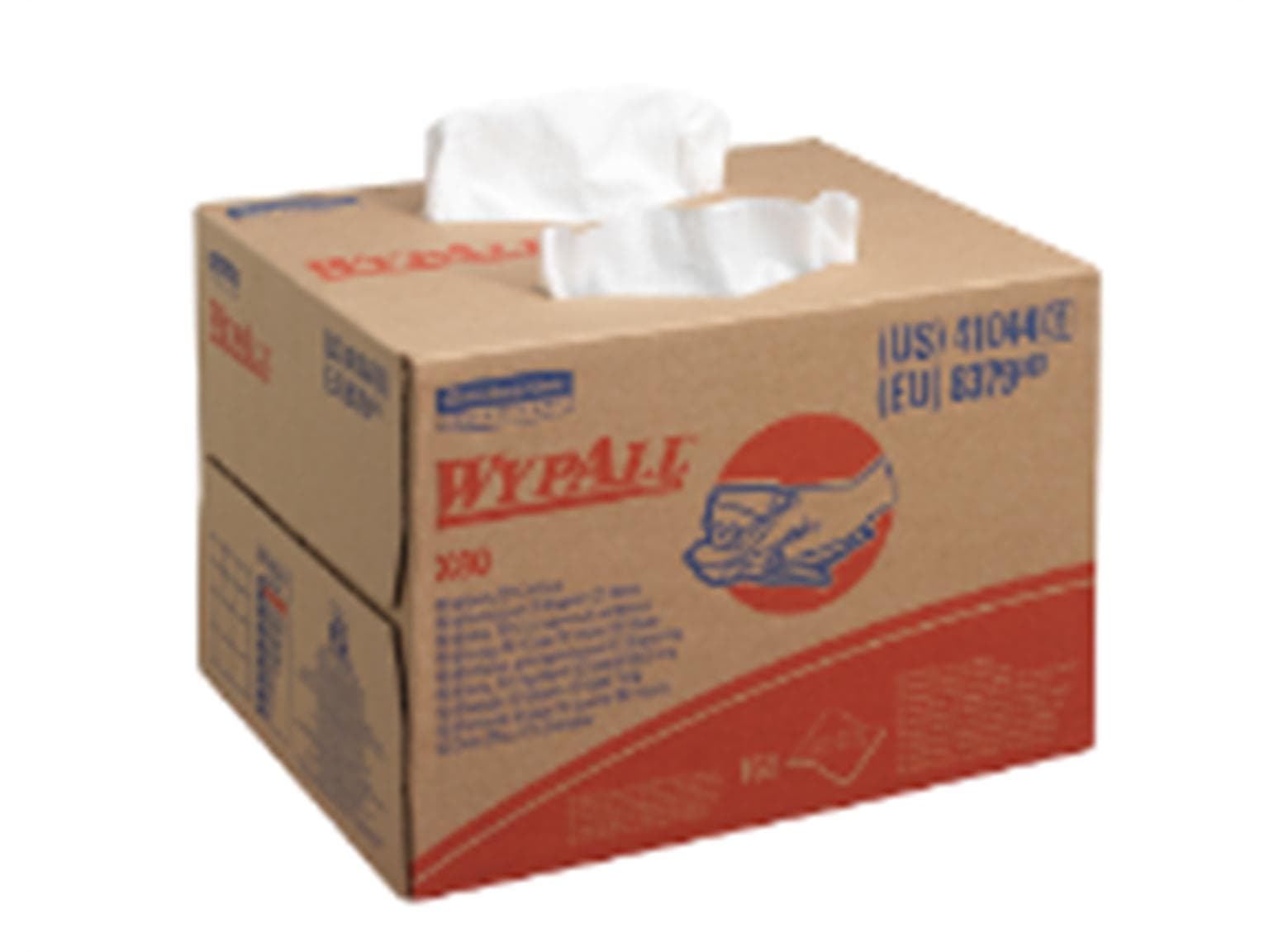 Boîtes de chiffons de nettoyage Wypall X80 blanc 42,7 x 28,2 cm, 160 chiffons