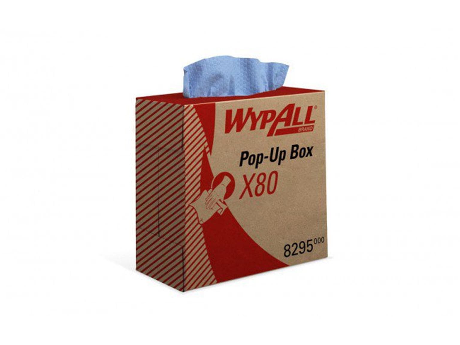 Boîtes de chiffons de nettoyage Wypall X80 bleu acier 42,6 x 21,2 cm, 80 chiffons, bleu acier