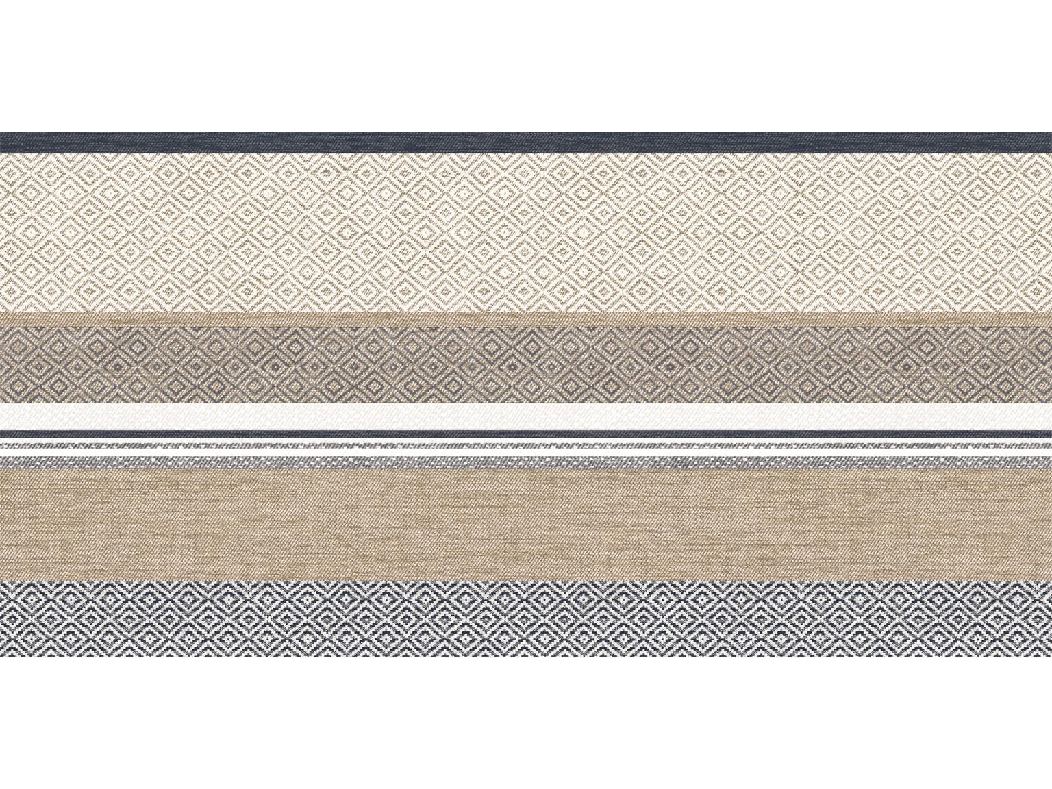 Runner da tavolo in airlaid, 40 cm x 24 m, "LAGOS" beige/blu