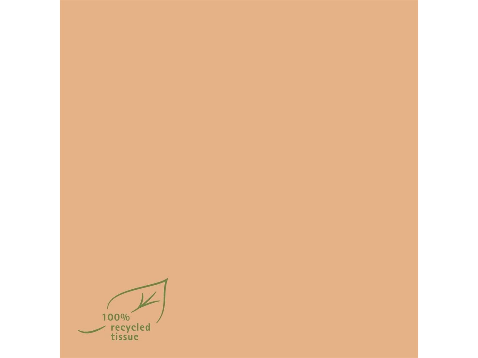 Serviettes de table recyclées Softpoint, 40 x 40 cm, pliées en 4, marron, 2 plis
